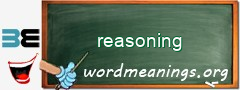 WordMeaning blackboard for reasoning